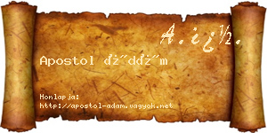 Apostol Ádám névjegykártya