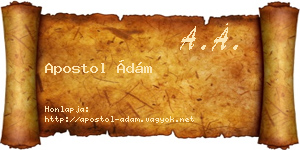 Apostol Ádám névjegykártya