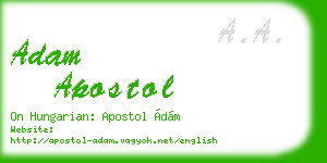 adam apostol business card